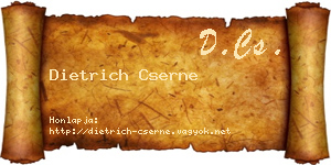 Dietrich Cserne névjegykártya